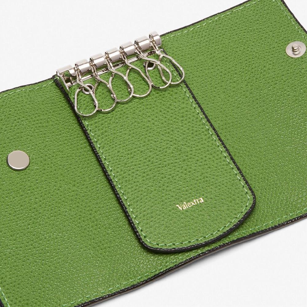 Valextra Portachiavi Con 6 Ganci In Pelle Verde | Valextra