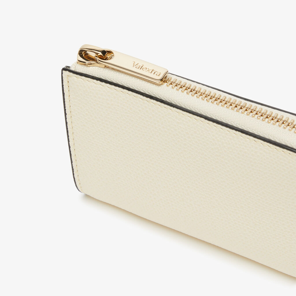 Valextra Portachiavi Da Donna In Pelle Bianca | Valextra Zip Around