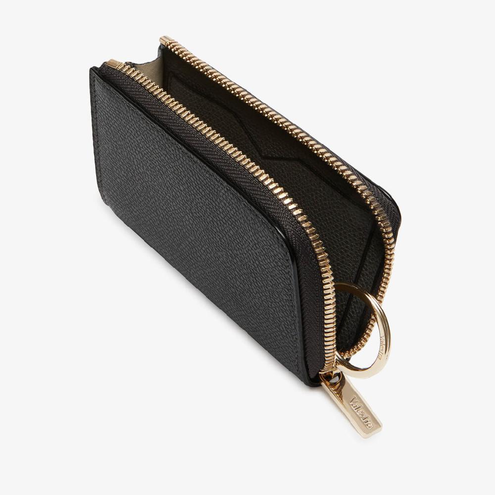 Valextra Portachiavi In Pelle Grigia | Valextra Zip Around