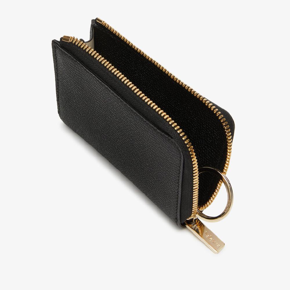 Valextra Portachiavi In Pelle Nera | Valextra Zip Around