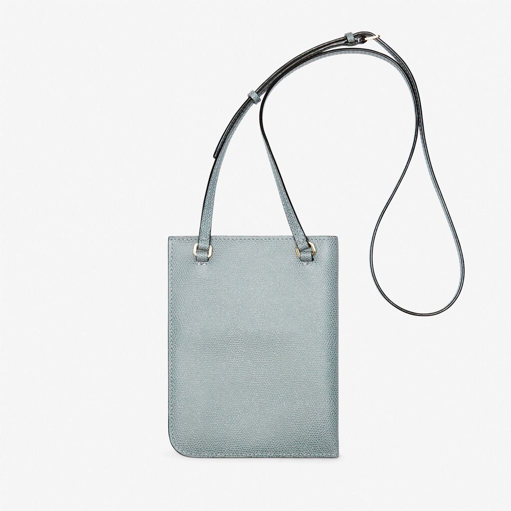 Valextra Portadocumenti A Tracolla In Pelle Azzurra Cerulea | Valextra Soft