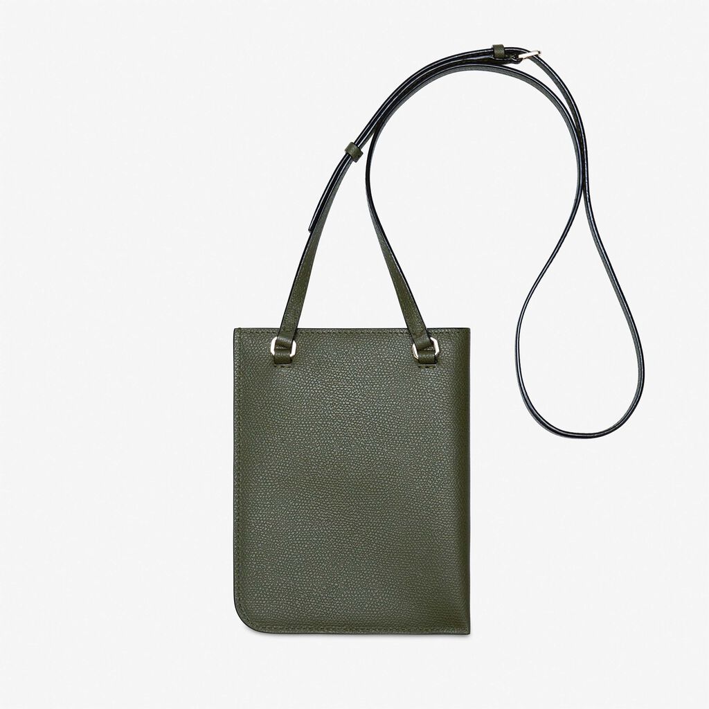 Valextra Portadocumenti A Tracolla In Pelle Verde Militare | Valextra Soft