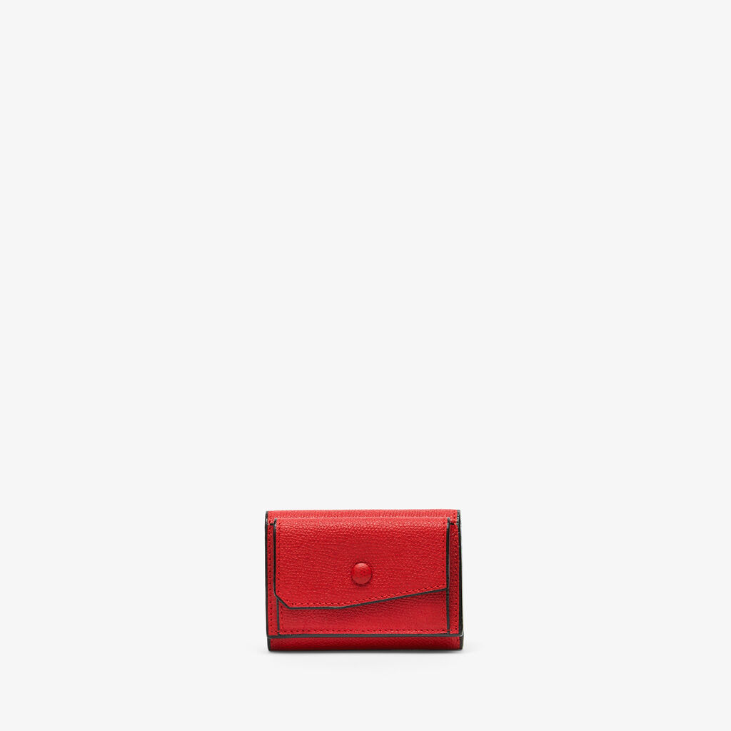 Valextra Portafoglio Bifold compatto in Pelle Rossa | Valextra
