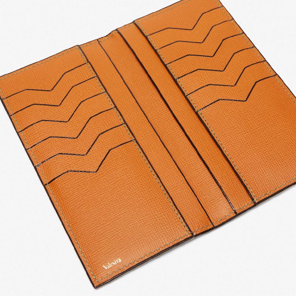 Valextra Portafoglio Bifold Con Tasche In Pelle Marrone | Valextra