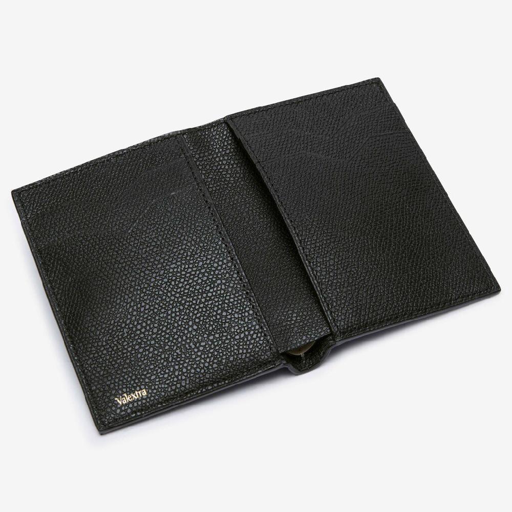 Valextra Portafoglio Bifold Da Donna In Pelle Nera Di Lusso | Valextra