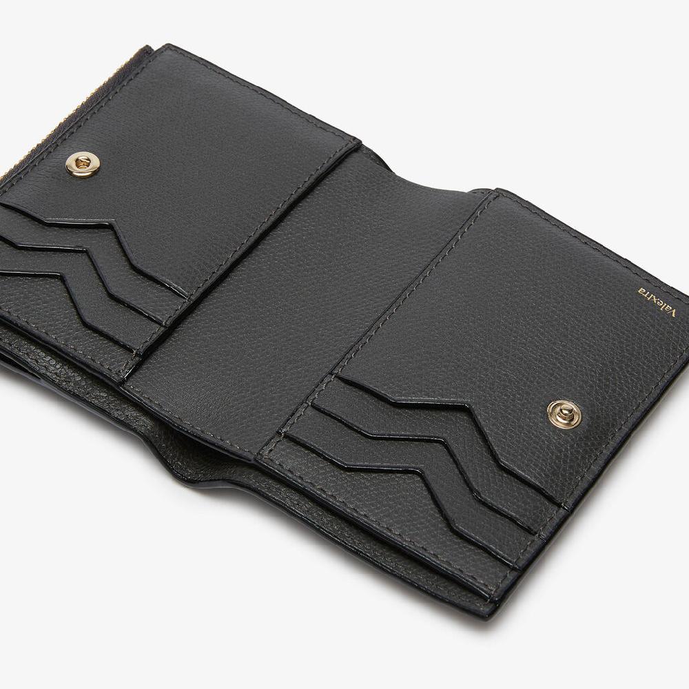 Valextra Portafoglio Bifold Da Uomo Di Lusso In Pelle Grigia | Valextra