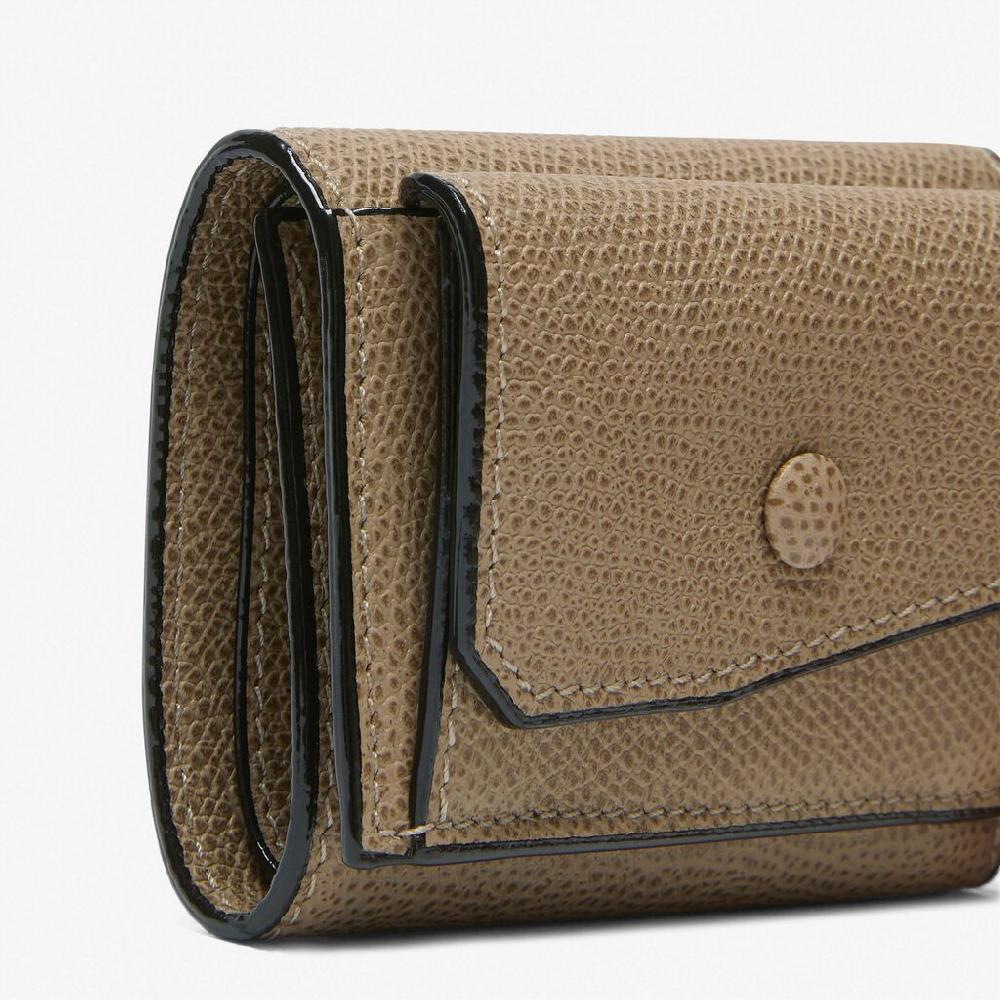 Valextra Portafoglio Bifold In Pelle Marrone Tortora | Valextra