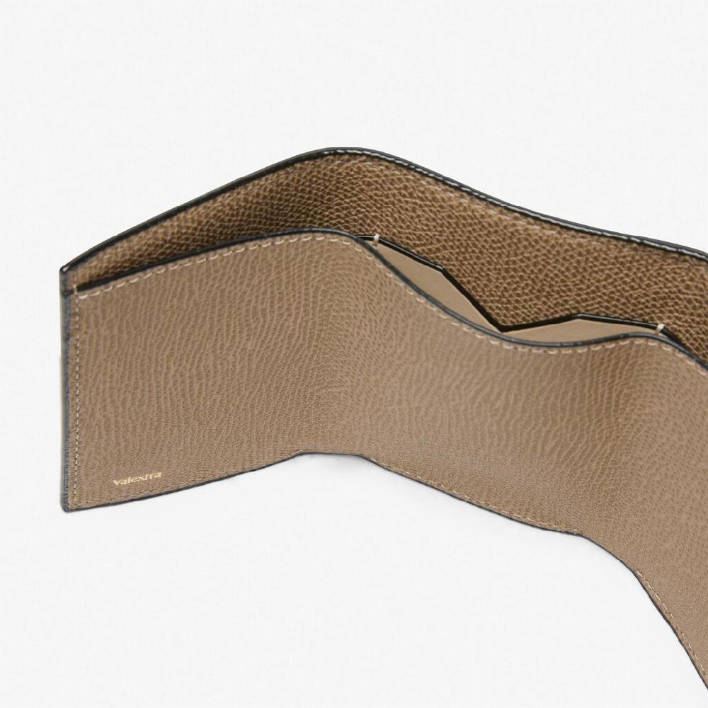 Valextra Portafoglio Bifold In Pelle Marrone Tortora | Valextra