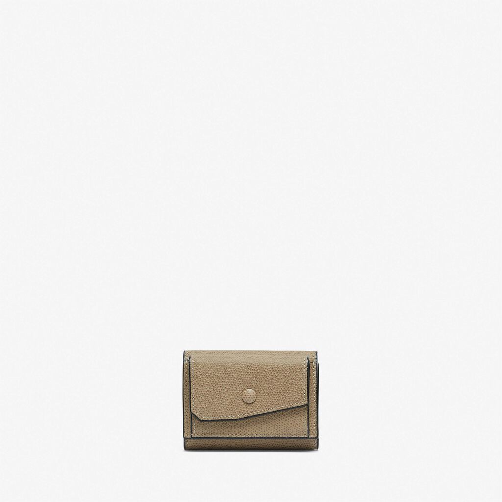 Valextra Portafoglio Bifold in Pelle Marrone Tortora | Valextra