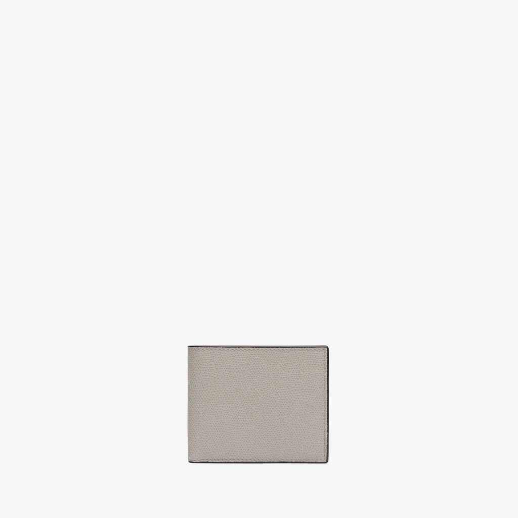 Valextra Portafoglio bifold piccolo in Pelle Grigio chiaro | Valextra