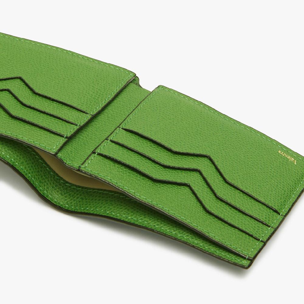Valextra Portafoglio Bifold Piccolo In Pelle Verde | Valextra