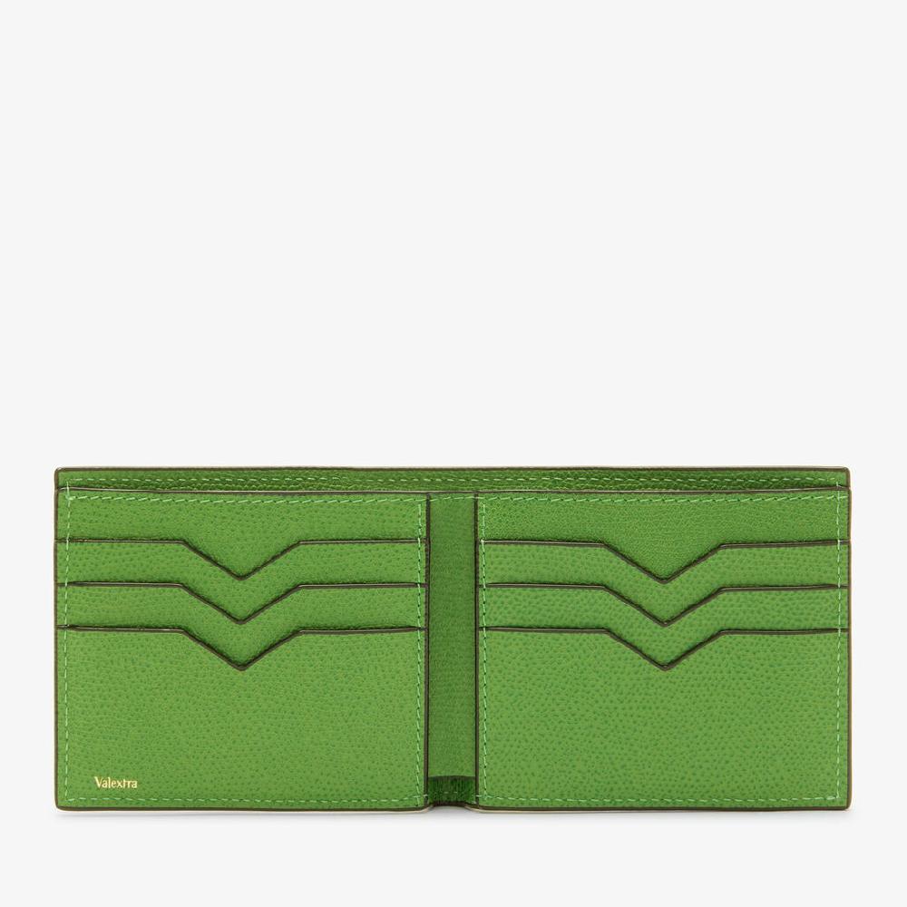 Valextra Portafoglio Bifold Piccolo In Pelle Verde | Valextra