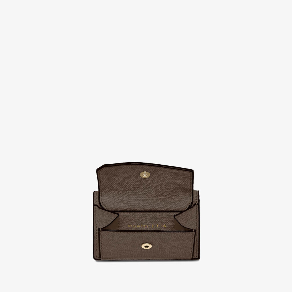 Valextra Portafoglio Compatto Con Portamonete In Pelle Marrone | Valextra