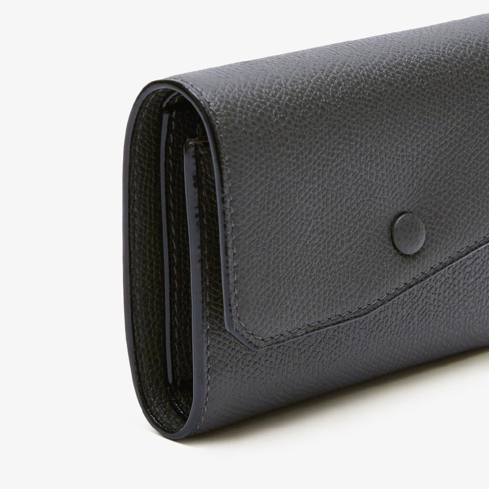 Valextra Portafoglio Compatto Da Uomo In Pelle Grigia | Valextra Pocket