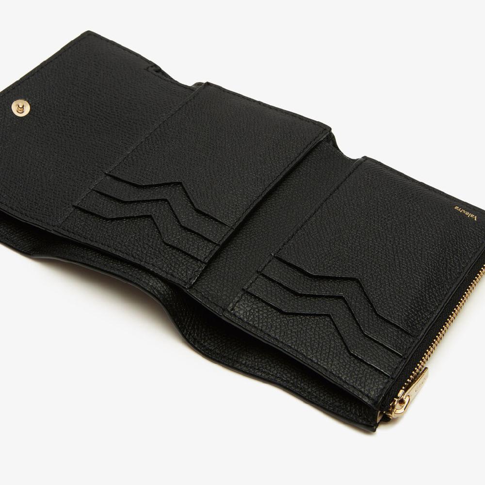 Valextra Portafoglio Compatto Di Lusso In Pelle Nera | Valextra Pocket