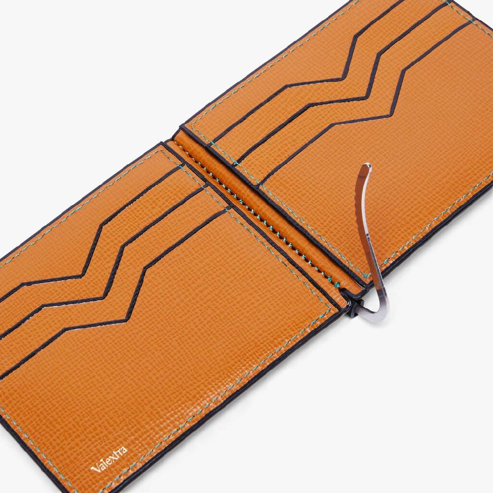 Valextra Portafoglio Con Fermasoldi E Portacarte In Pelle Marrone | Valextra