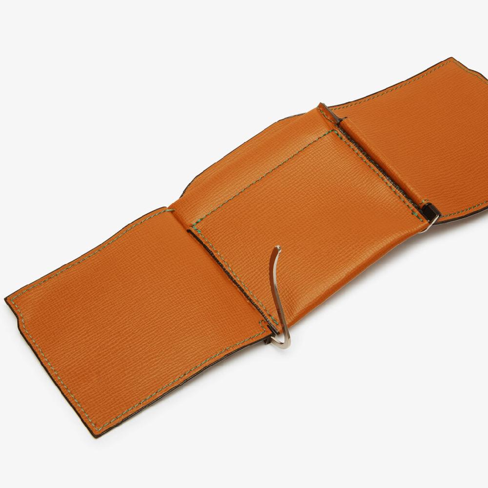 Valextra Portafoglio Con Fermasoldi In Pelle Marrone | Valextra