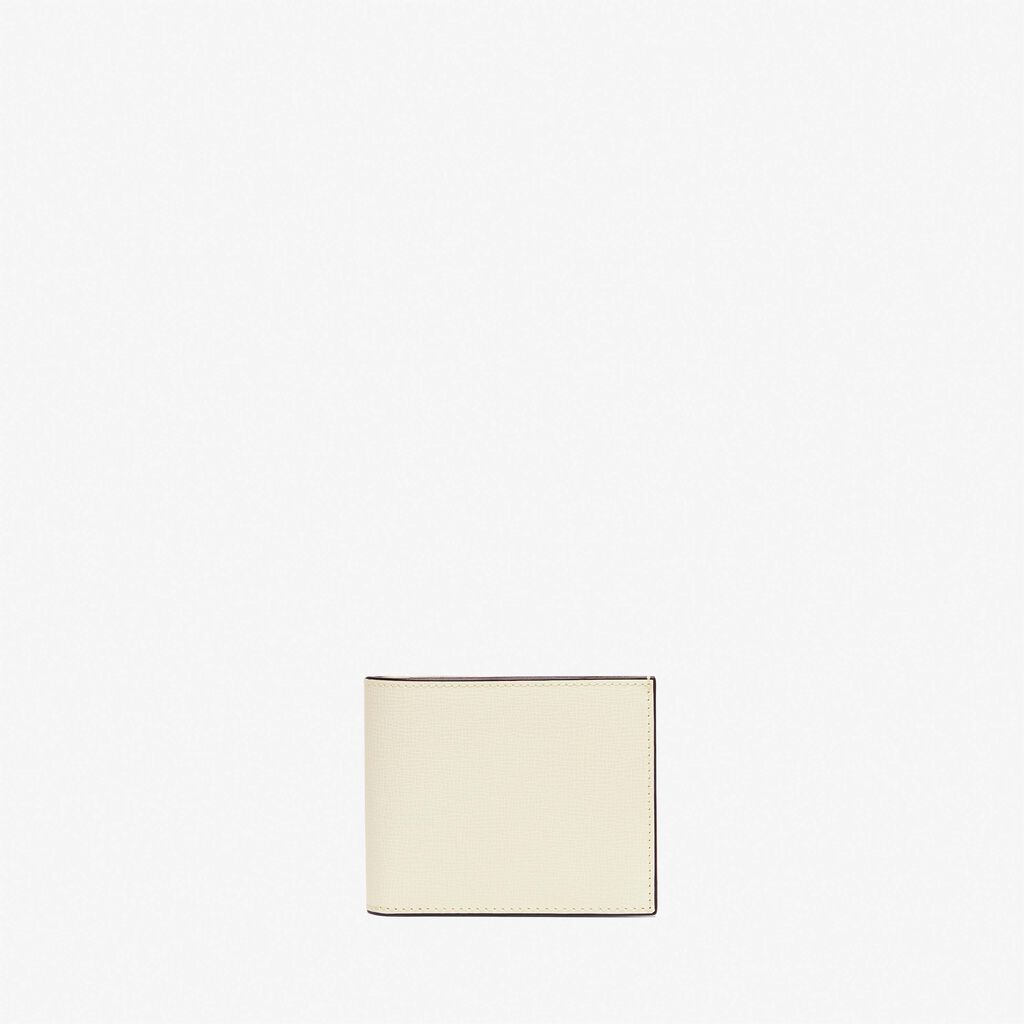 Valextra Portafoglio con portatessere in Pelle Bianca | Valextra