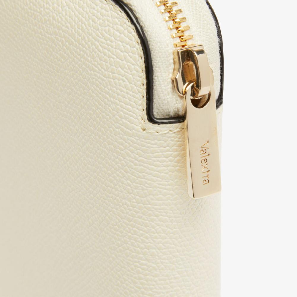 Valextra Portafoglio Da Donna Di Lusso In Pelle Bianca | Valextra Zip Around