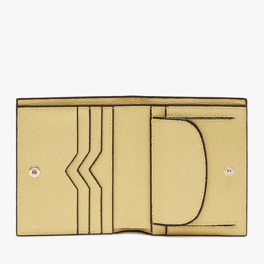 Valextra Portafoglio Da Donna Di Lusso In Pelle Gialla | Valextra