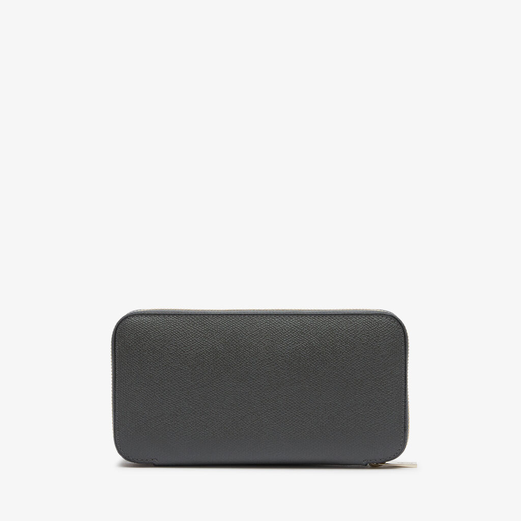 Valextra Portafoglio da Donna di Lusso in Pelle Grigia | Valextra Zip Around