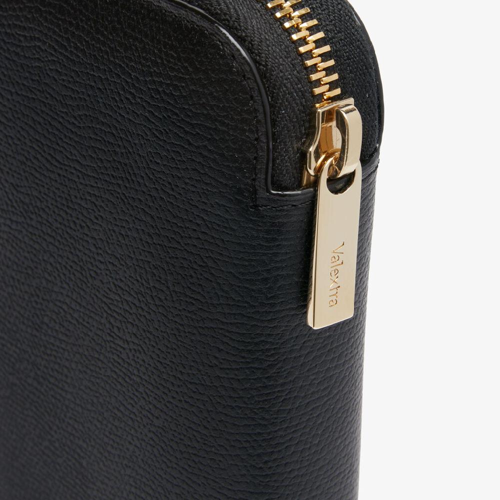 Valextra Portafoglio Da Donna Di Lusso In Pelle Nera | Valextra Zip Around
