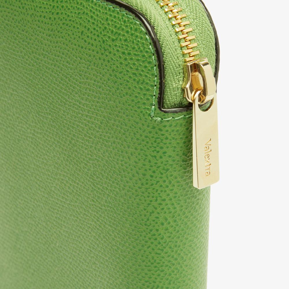 Valextra Portafoglio Da Donna Di Lusso In Pelle Verde | Valextra Zip Around