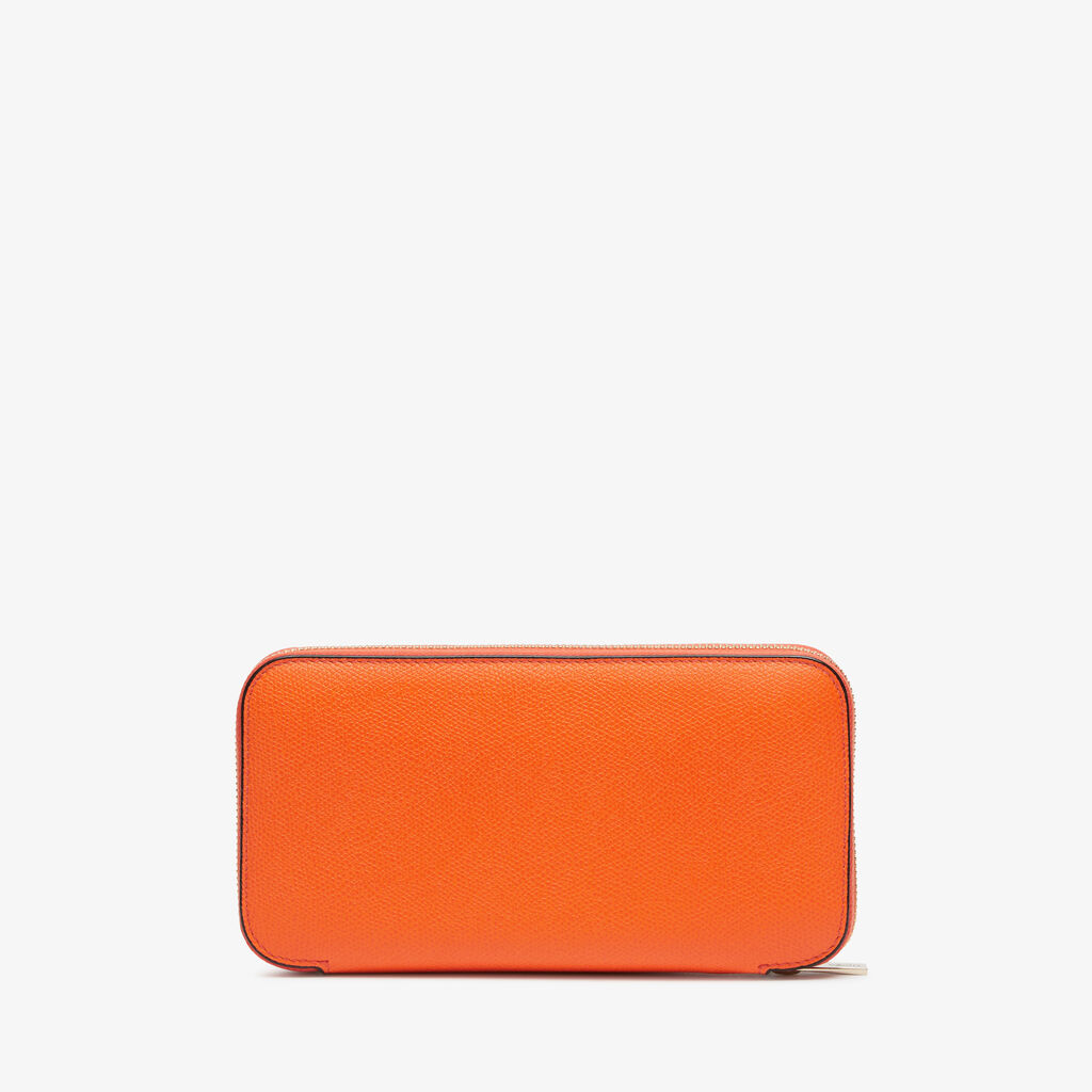 Valextra Portafoglio da Donna in Pelle Arancione | Valextra Zip Around