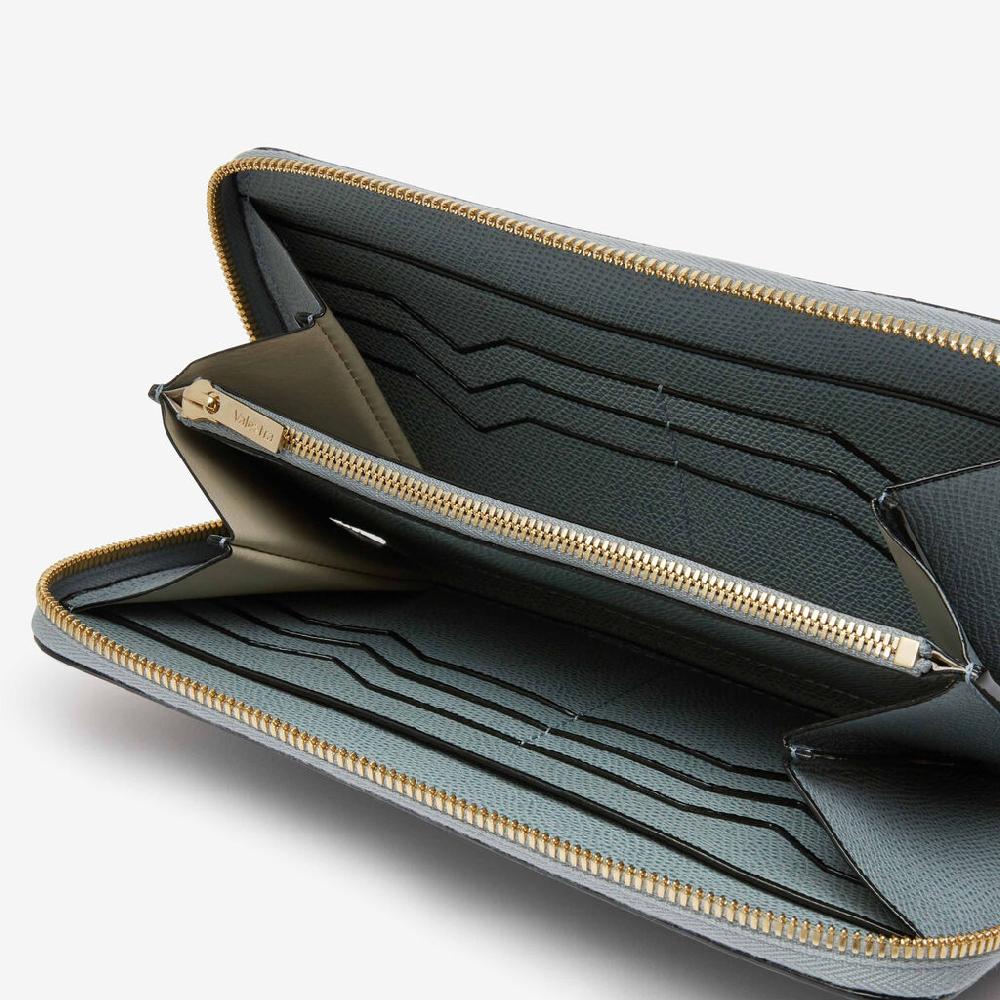 Valextra Portafoglio Da Donna In Pelle Azzurra | Valextra Zip Around
