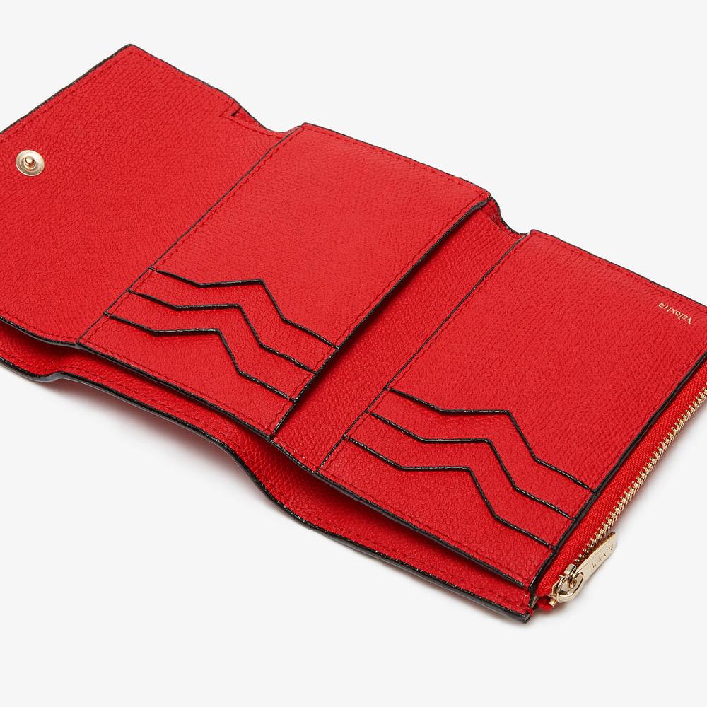 Valextra Portafoglio Da Donna In Pelle Rossa Cremisi | Valextra Pocket