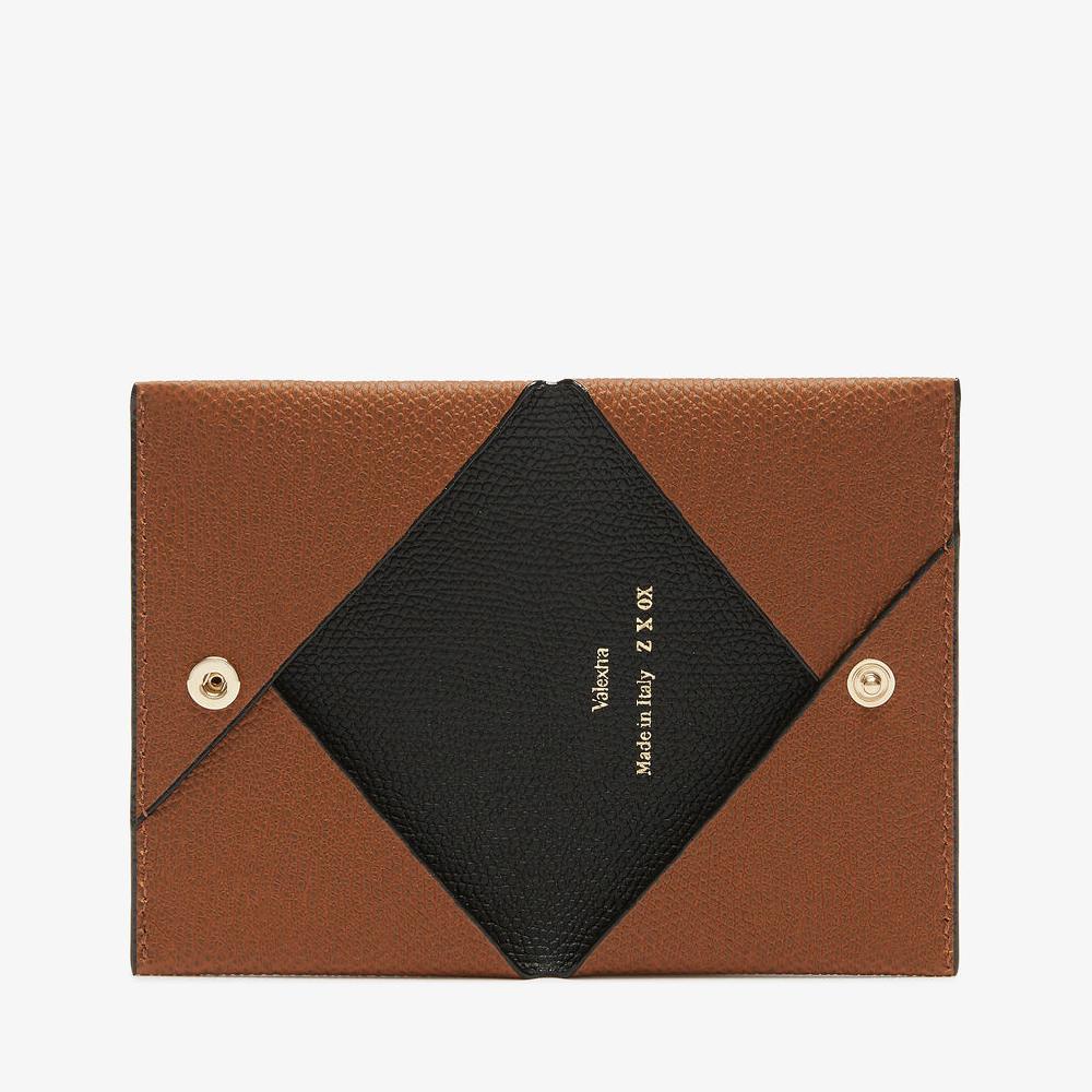 Valextra Portafoglio Da Uomo Di Lusso In Pelle Marrone E Nera | Valextra