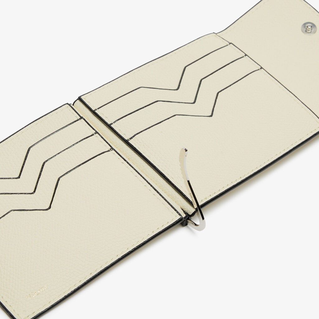 Valextra Portafoglio Fermasoldi Da Uomo In Pelle Bianca | Valextra