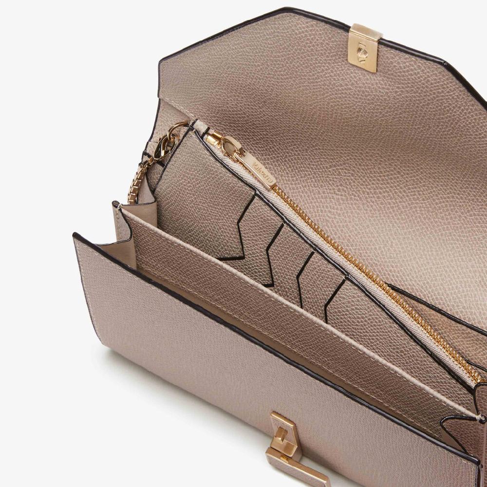 Valextra Portafoglio Grande Da Donna In Pelle Rosa Nude | Valextra Iside