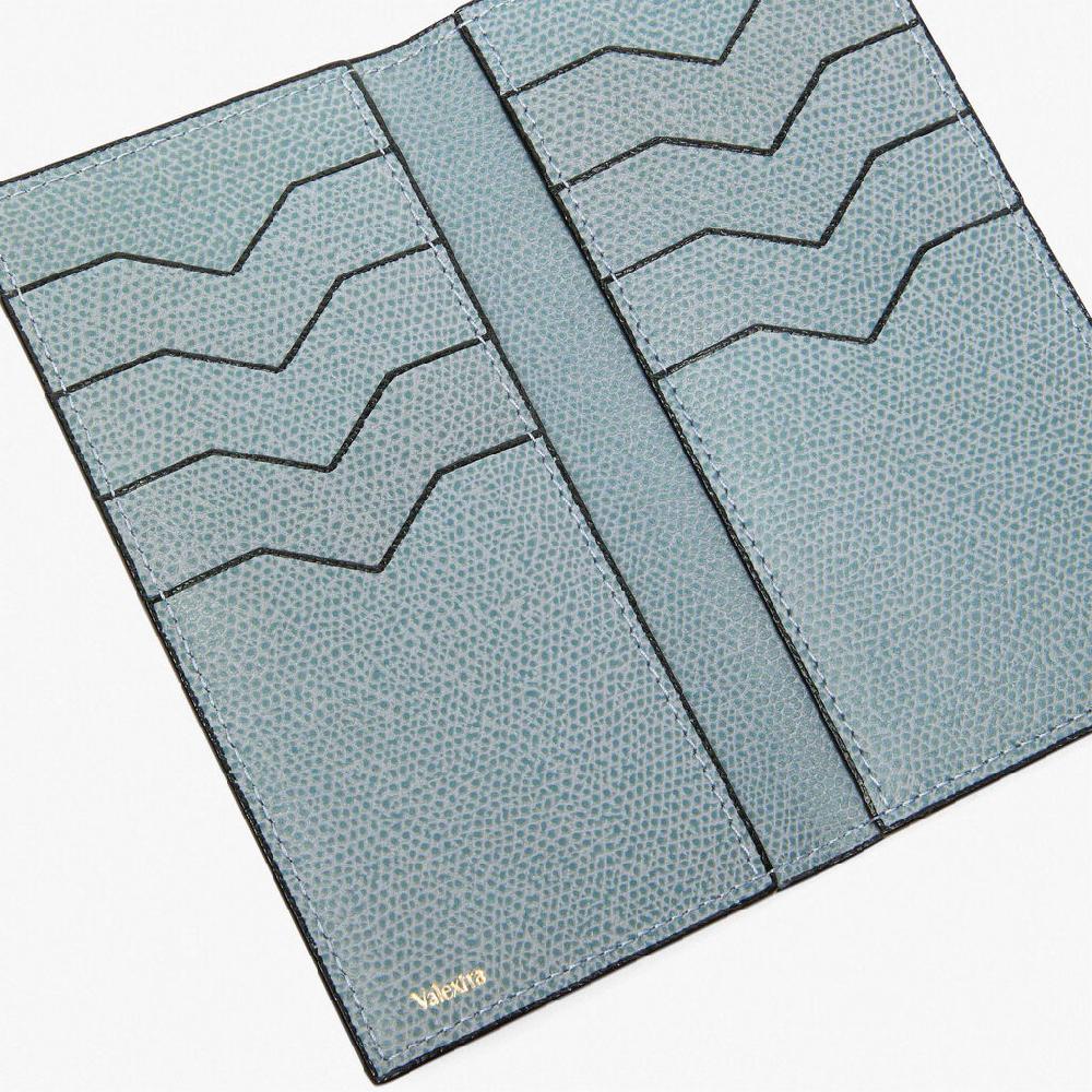 Valextra Portafoglio Grande In Pelle Azzurra Cerulea | Valextra Brera