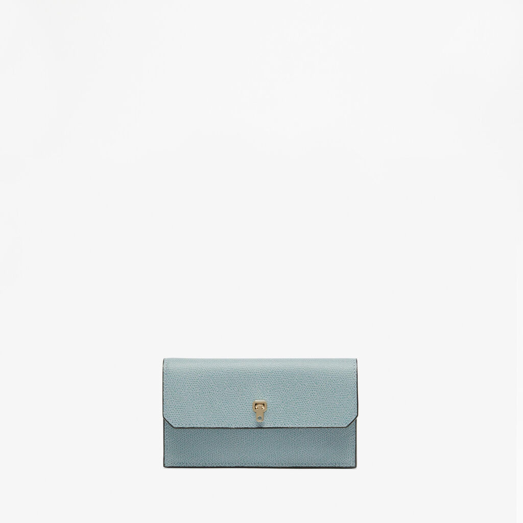 Valextra Portafoglio grande in Pelle Azzurra cerulea | Valextra Brera