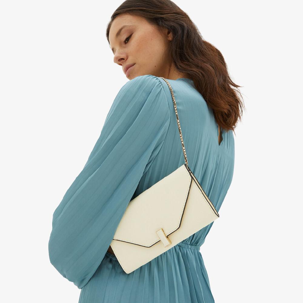 Valextra Portafoglio Grande In Pelle Bianca | Valextra Iside