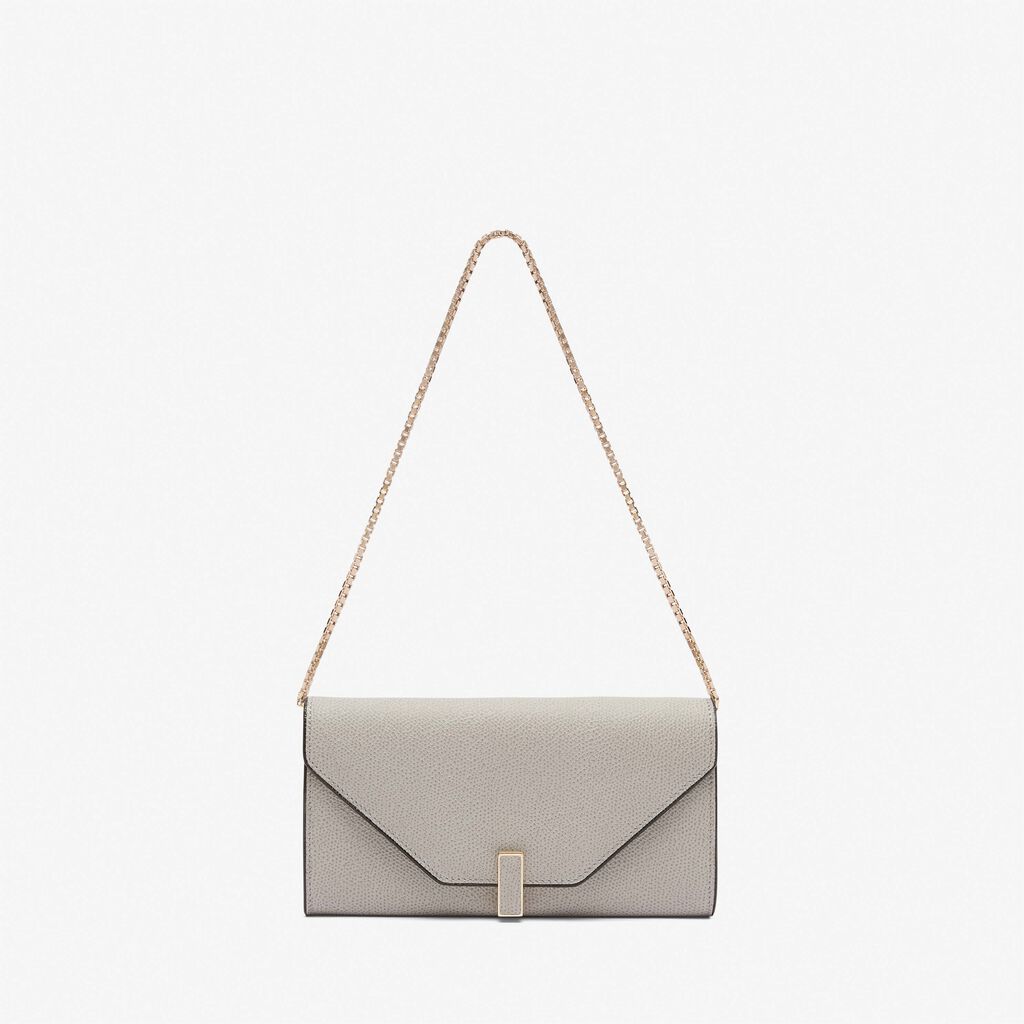 Valextra Portafoglio grande in Pelle Grigio chiaro | Valextra Iside