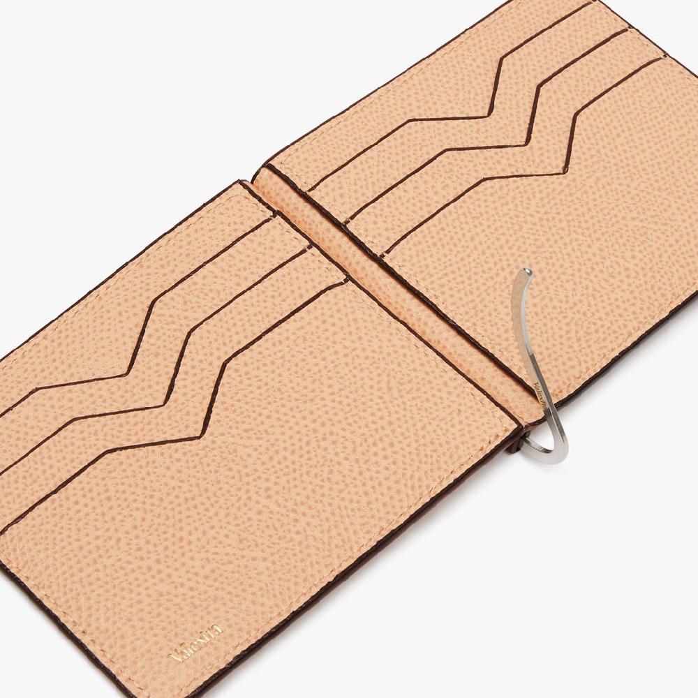 Valextra Portafoglio In Pelle Rosa Con Ferma Soldi | Valextra Tric Trac