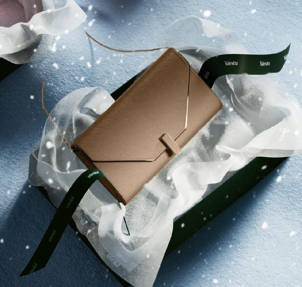 Valextra Portafoglio Iside Continental | Pelle Di Vitello Millepunte | Marrone Tortora | Valextra