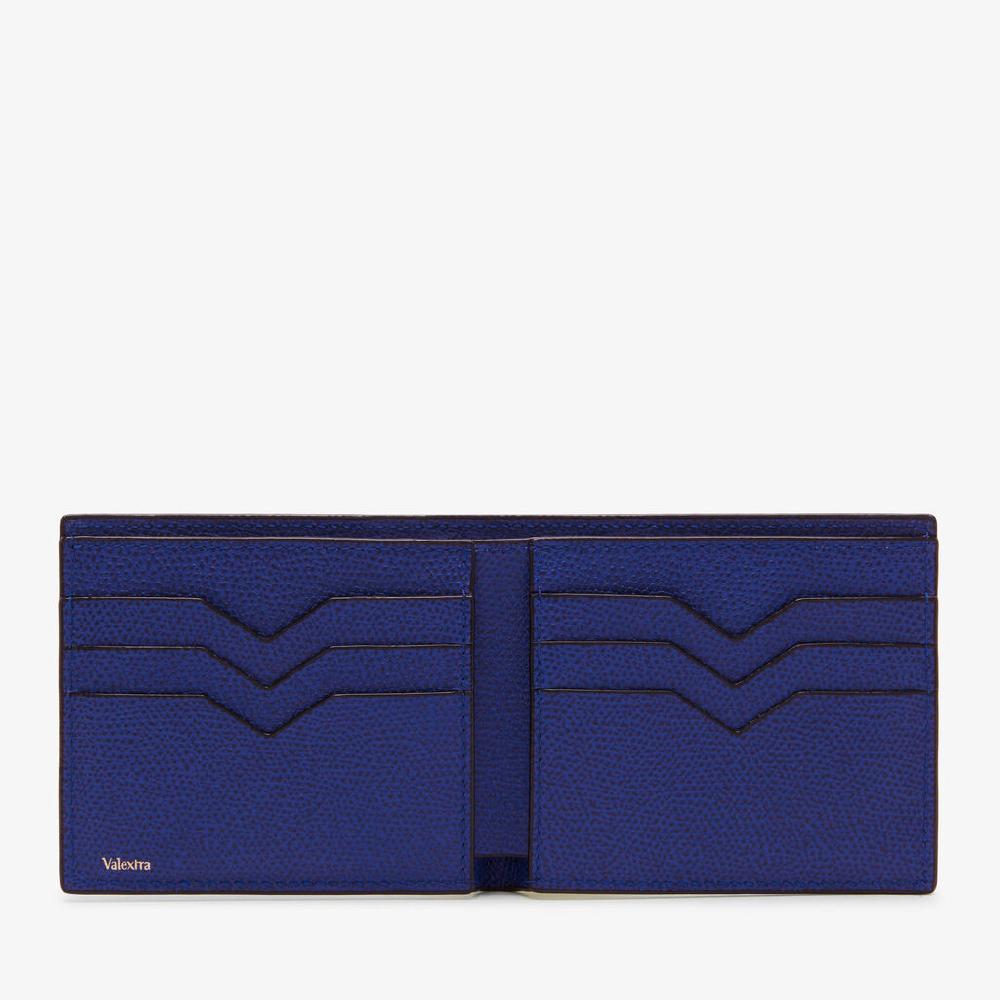 Valextra Portafoglio Piccolo Con Portacarte In Pelle Blu | Valextra