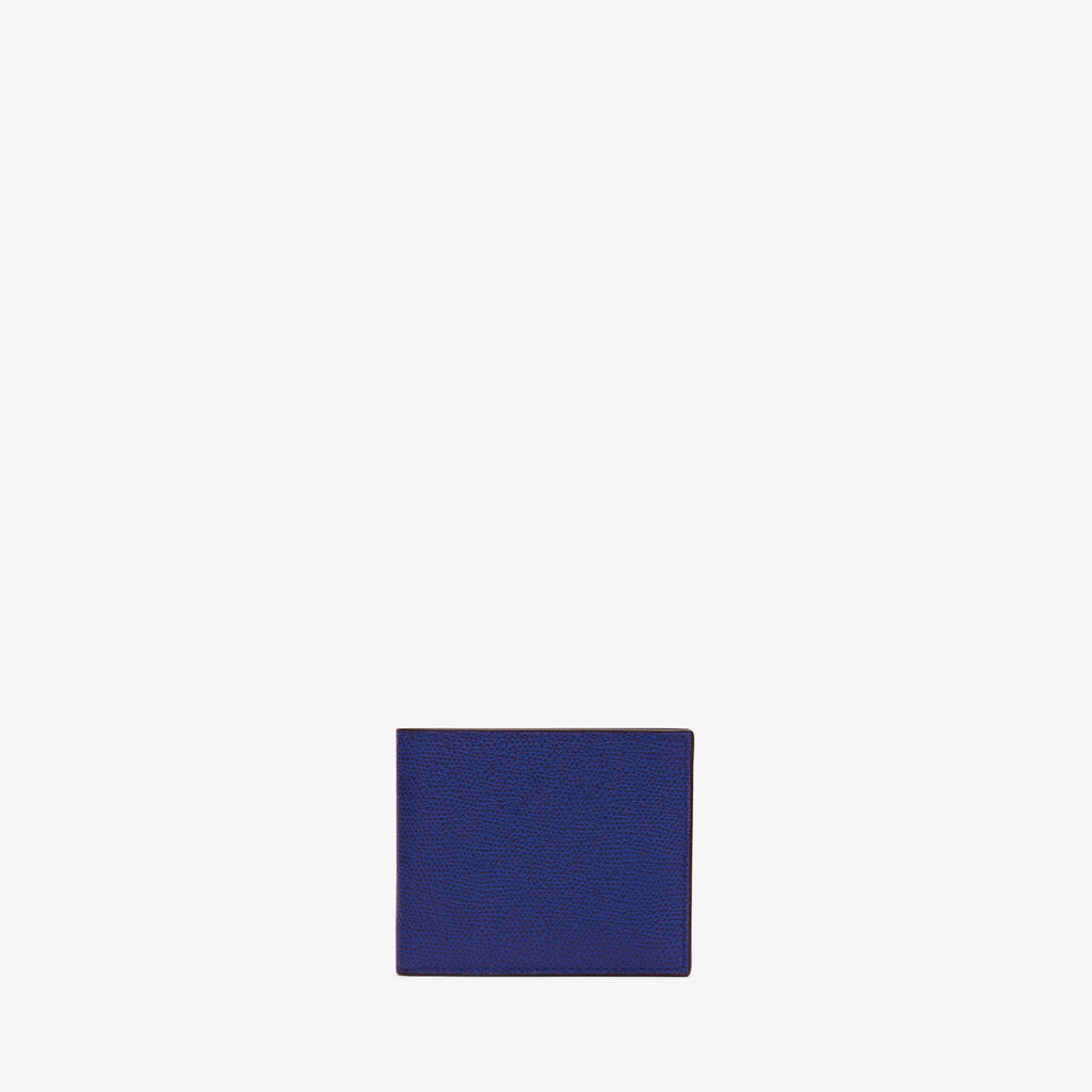 Valextra Portafoglio piccolo con portacarte in Pelle Blu | Valextra