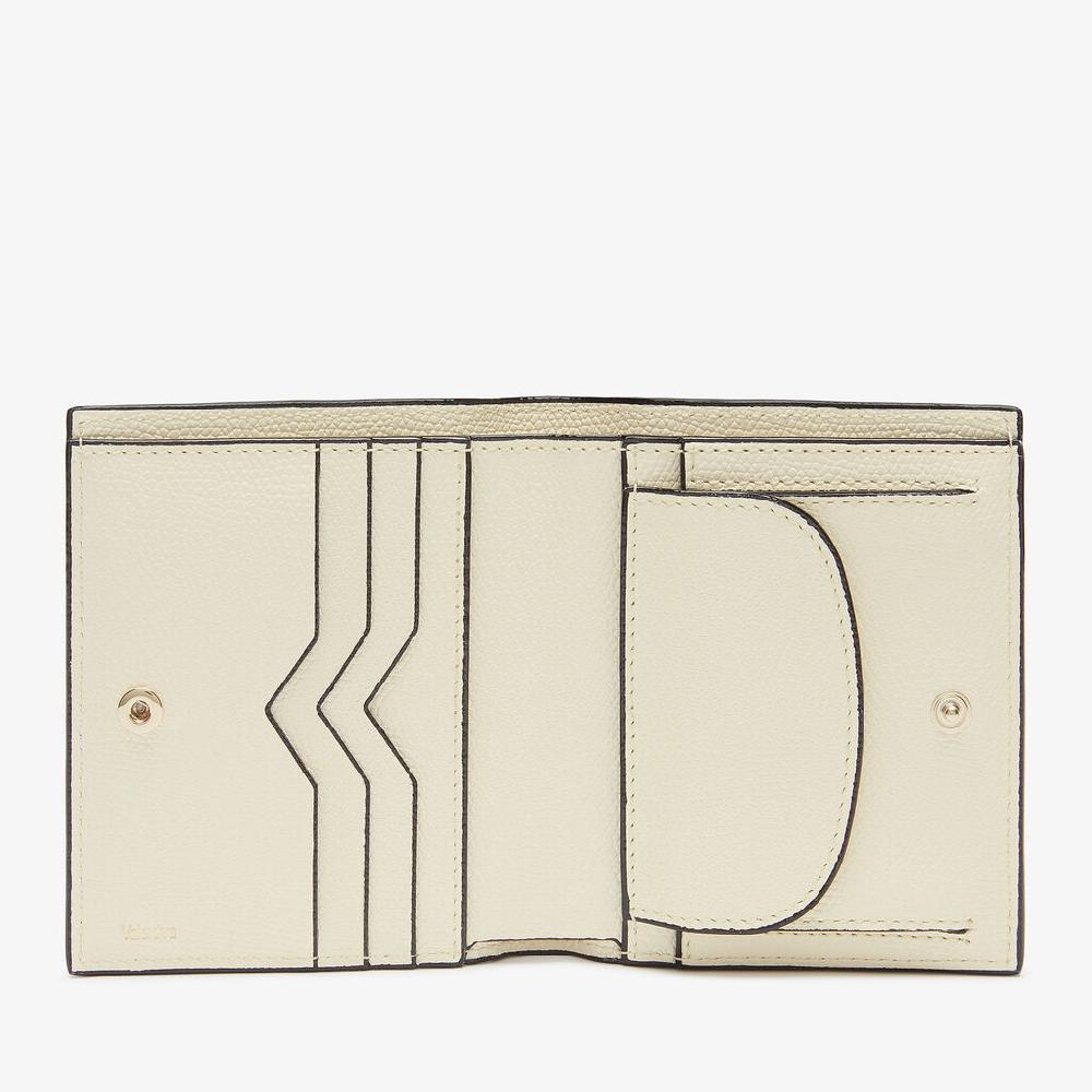 Valextra Portafoglio Piccolo Da Donna Di Lusso In Pelle Bianca | Valextra