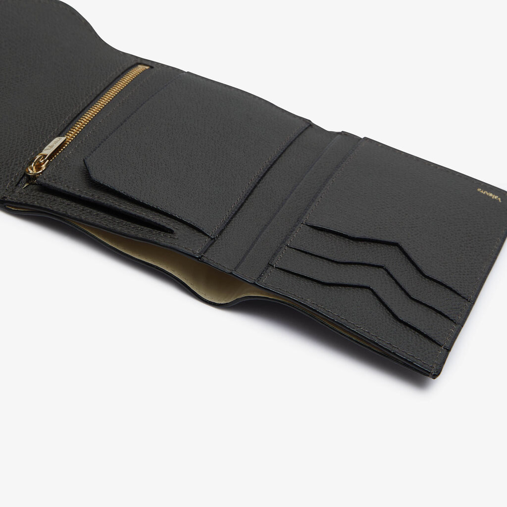 Valextra Portafoglio Piccolo Da Donna In Pelle Grigia | Valextra Iside