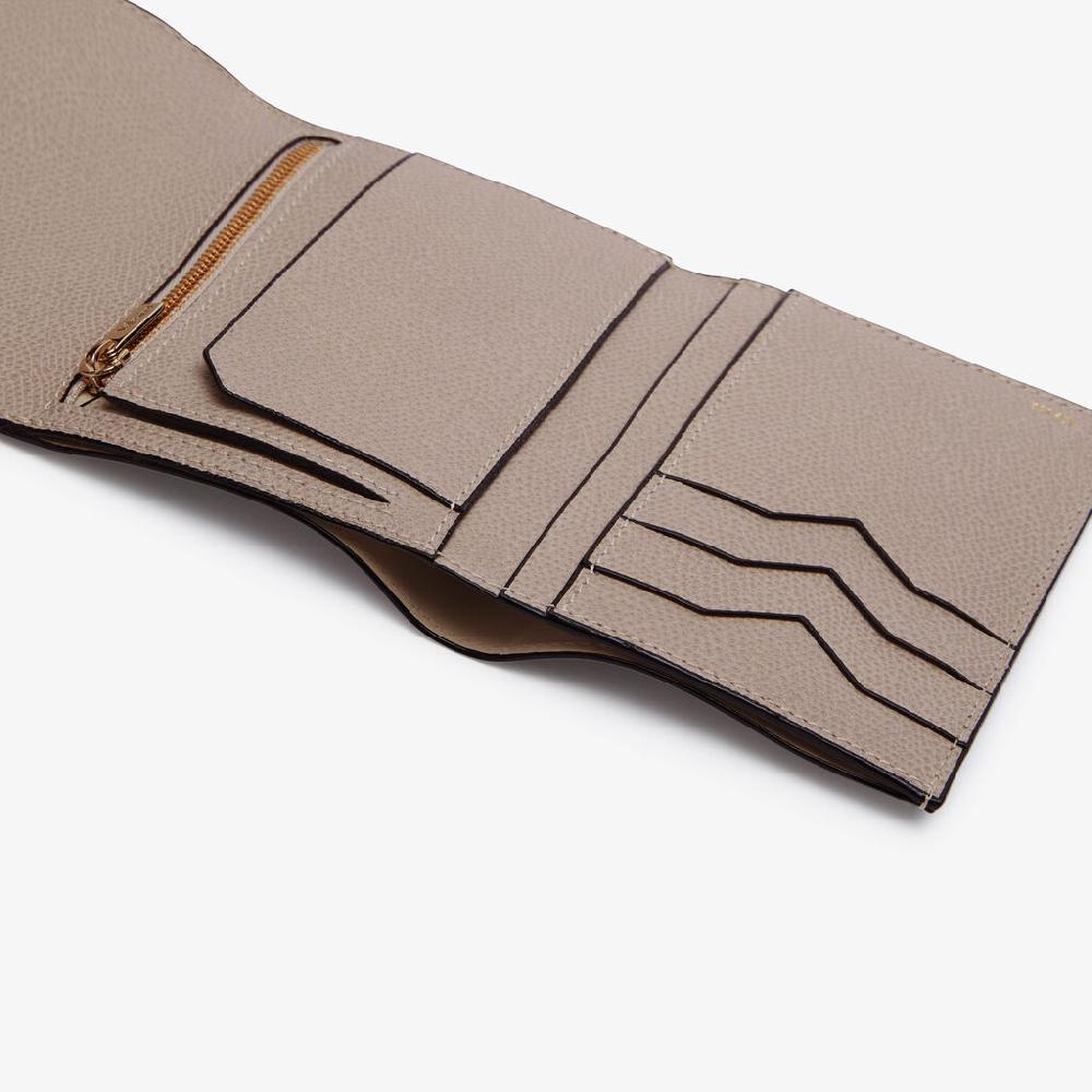 Valextra Portafoglio Piccolo Da Donna In Pelle Rosa Nude | Valextra Iside