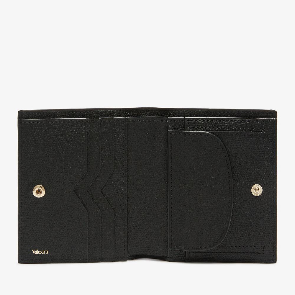 Valextra Portafoglio Piccolo Da Uomo Di Lusso In Pelle Nera | Valextra
