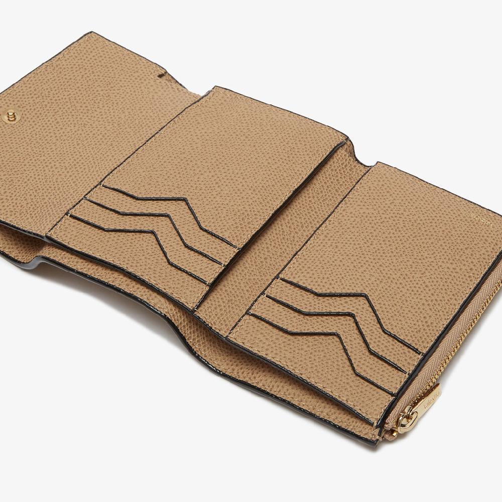 Valextra Portafoglio Piccolo Di Lusso In Pelle Beige | Valextra Pocket
