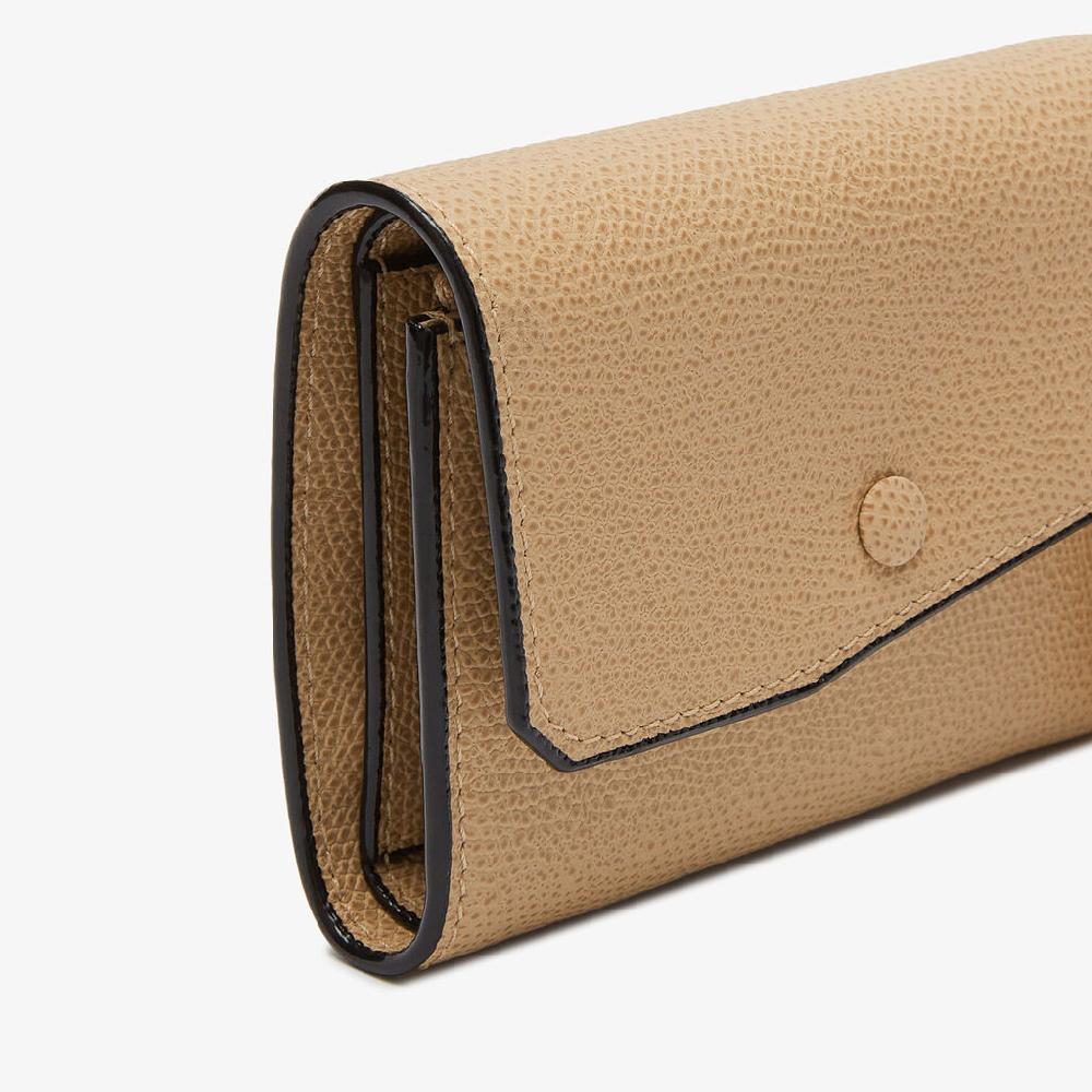 Valextra Portafoglio Piccolo Di Lusso In Pelle Beige | Valextra Pocket