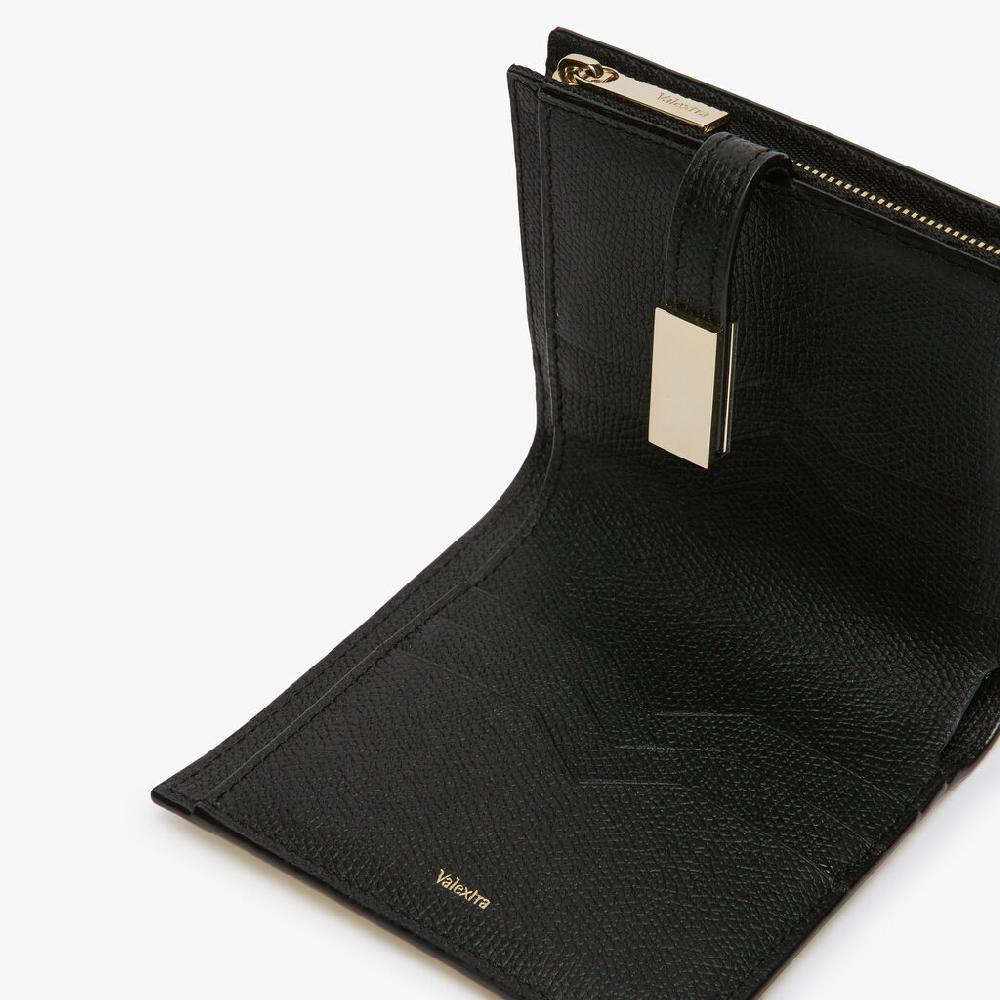 Valextra Portafoglio Piccolo Di Lusso In Pelle Bianca E Nera | Valextra