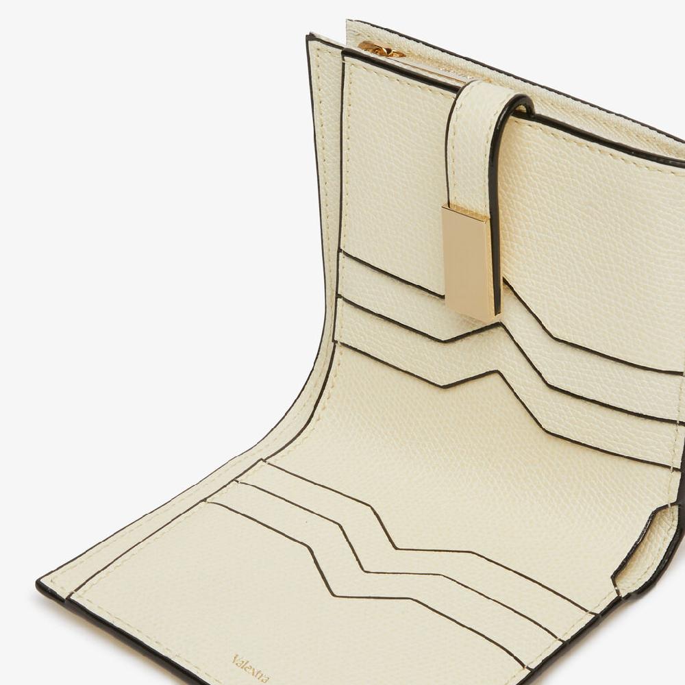Valextra Portafoglio Piccolo In Pelle Bianca | Valextra