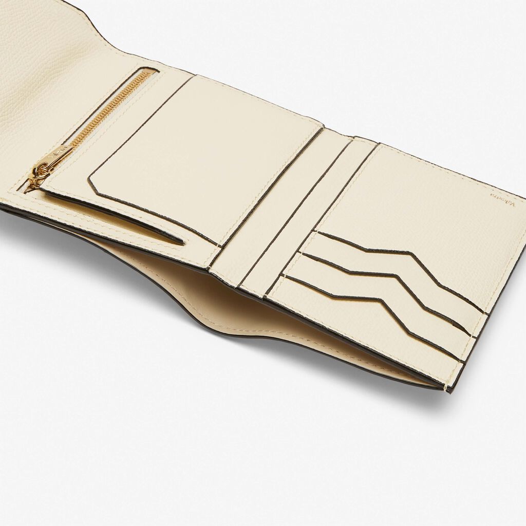 Valextra Portafoglio Piccolo In Pelle Bianca | Valextra Iside